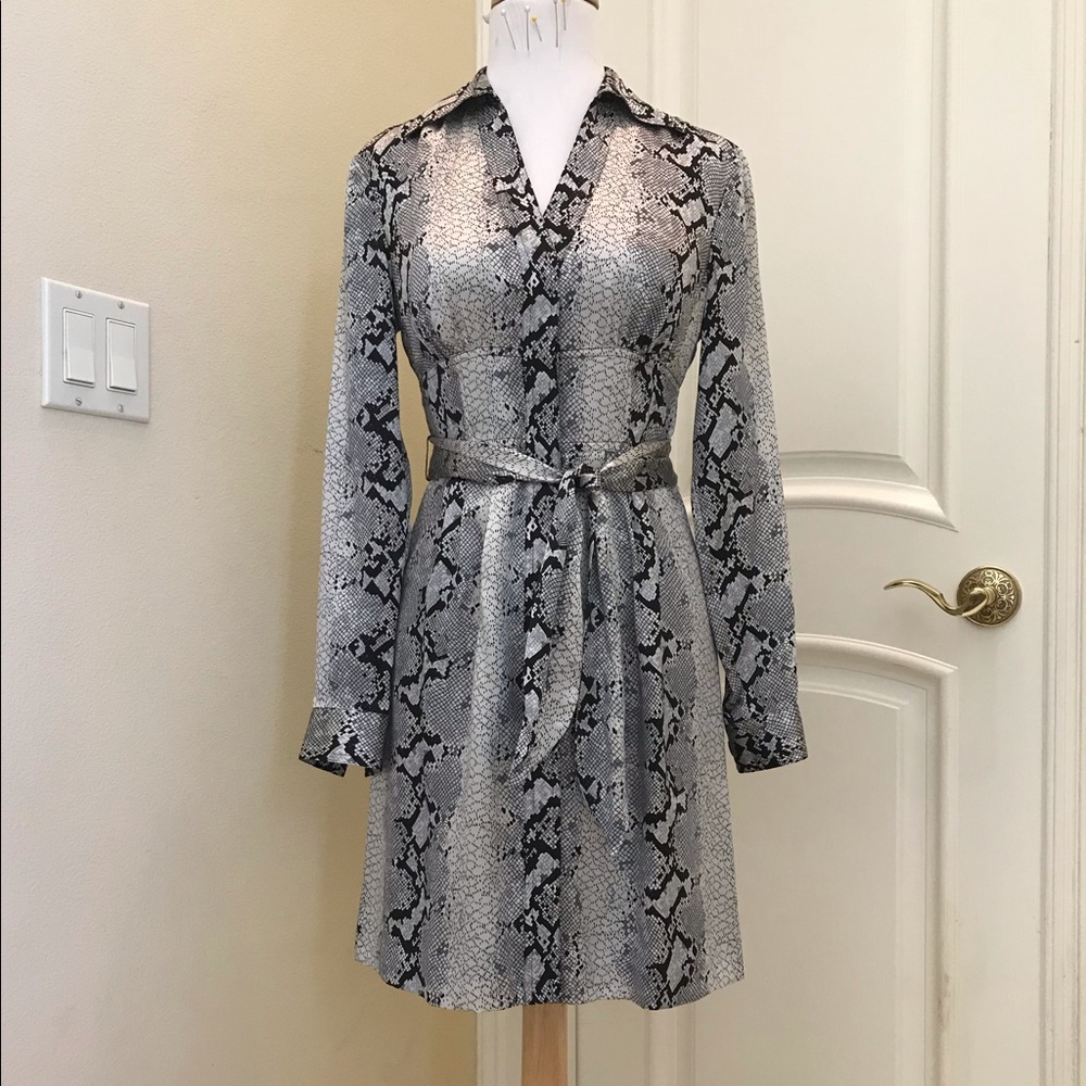 Nwot Inc Silk Python Print Dress